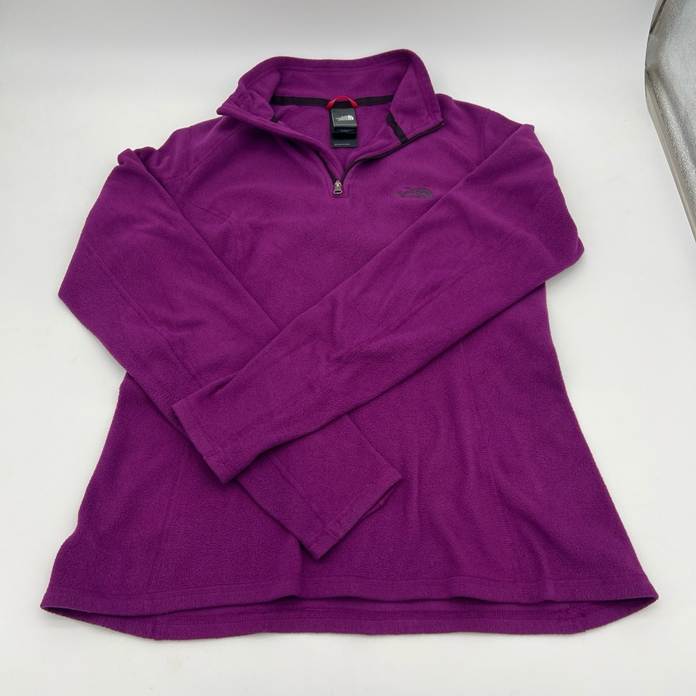 The North Face 1/4 zip purple Fleece Womens Small Long Sleeve Pullover